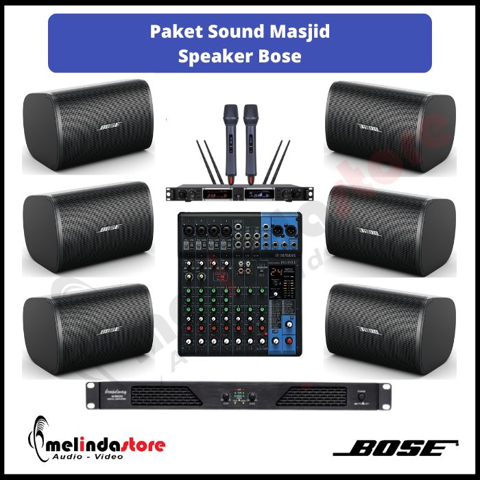 Paket Sound System Masjid Indoor Speaker Bose DM6SE | 6 Speaker